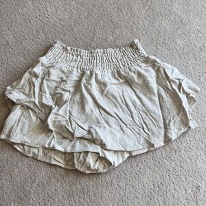Light Gray Ruffled Shorts